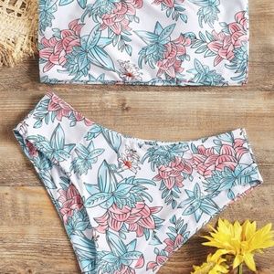 Floral High Waisted Bikini